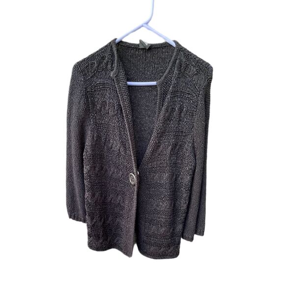 Tribal Brand Cardigan chunky knit loose weave sweater. - Picture 1 of 8